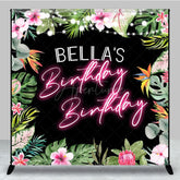 Aperturee - Aperturee Floral Hawaii Summer Sweet Custom Birthday Backdrop